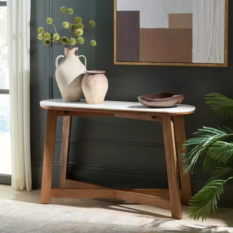 Shina Oval Console Table - CNS3708 - Safavieh