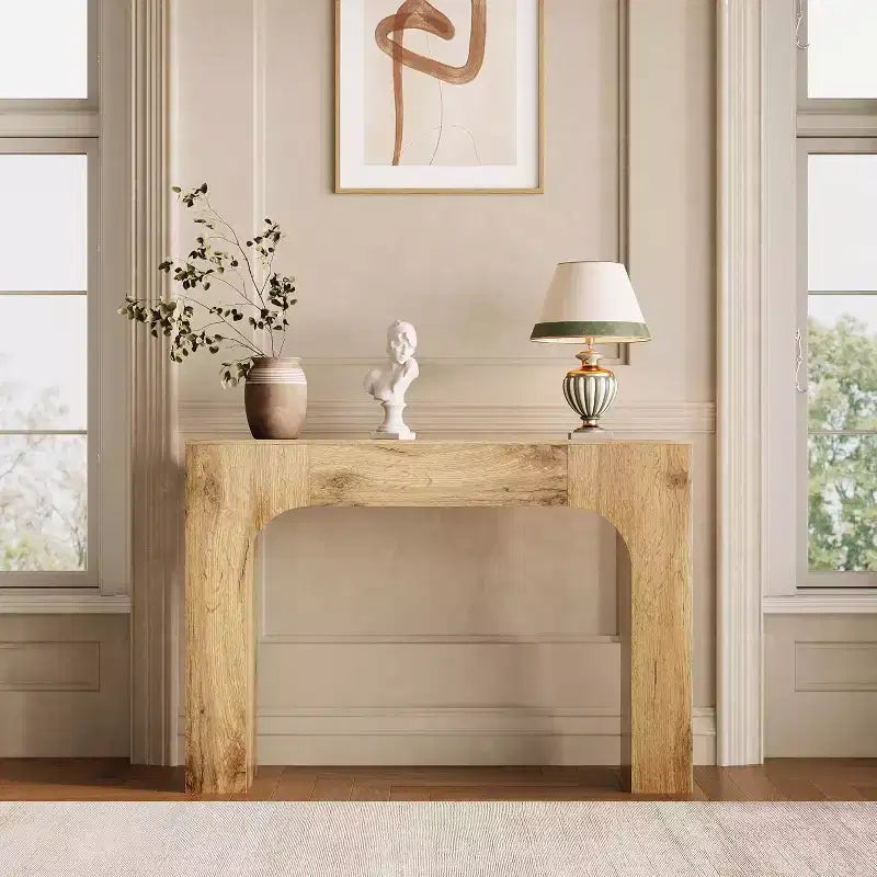 43/47 Farmhouse Console Table, Narrow Wooden Entryway Table for Behind Couch, Slim Rustic Hallway Furniture for Living Room, Foyer, Apartment