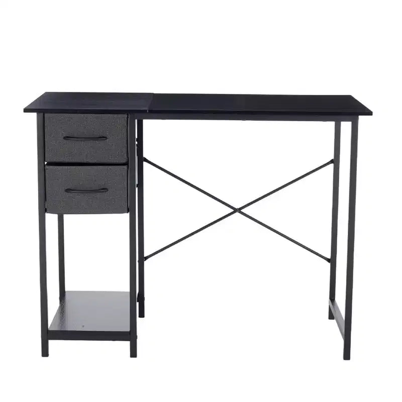 TUYOHW 40/47 Computer Desk with Storage Drawers,Modern Work Desk with Open Shelf & Side Hooks,Writing Desk for Home Office Dorm Studying Room