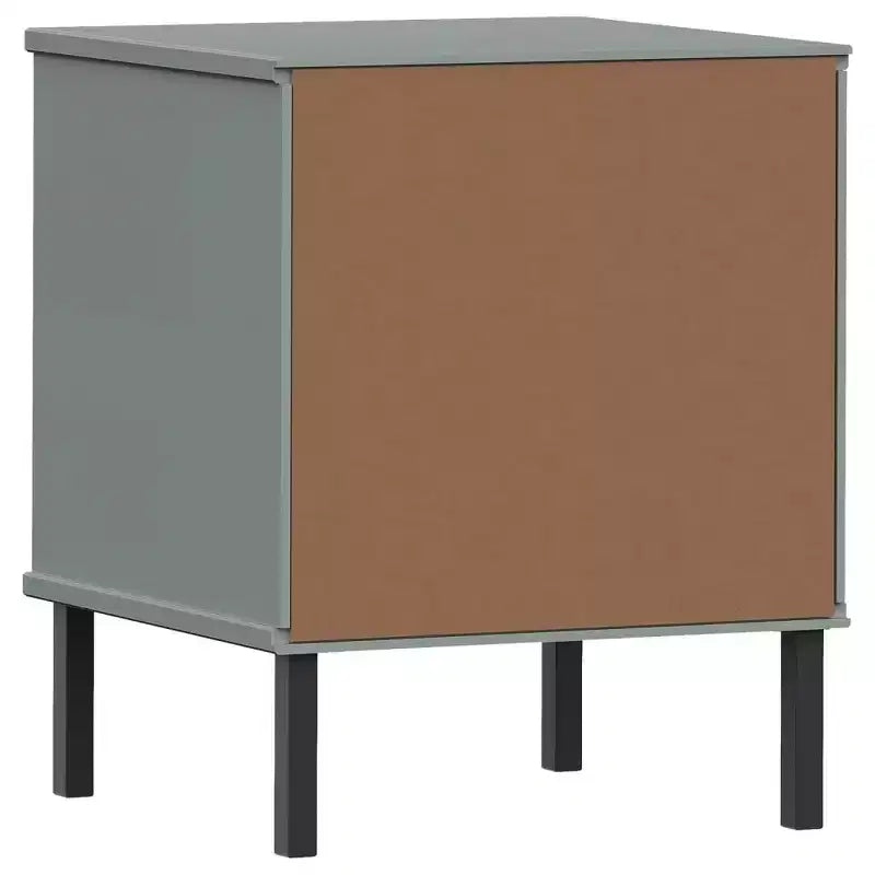 vidaXL Nightstand Storage Bedside Table with 2 Drawers Solid Pine Wood OSLO