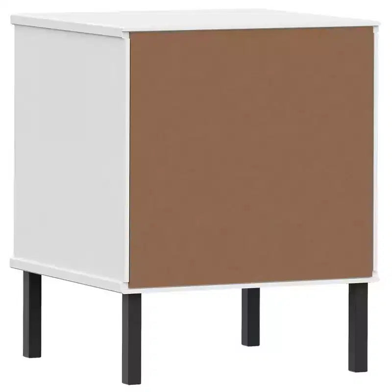 vidaXL Nightstand Storage Bedside Table with 2 Drawers Solid Pine Wood OSLO