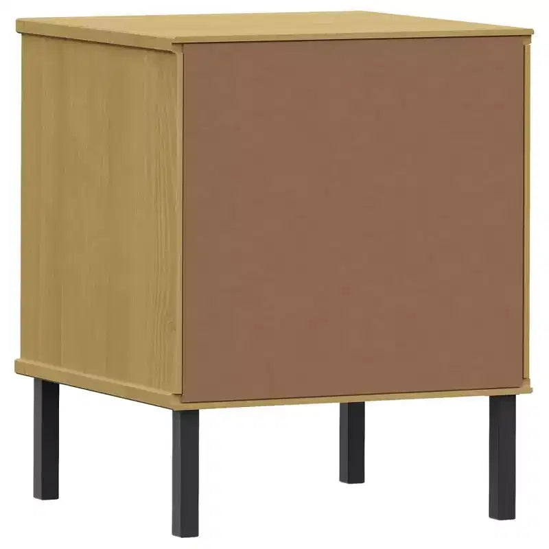 vidaXL Nightstand Storage Bedside Table with 2 Drawers Solid Pine Wood OSLO