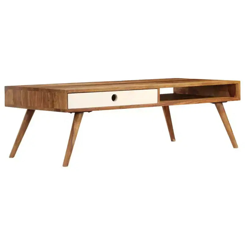 vidaXL Coffee Table 43.3x19.7x13.8 Solid Acacia wood