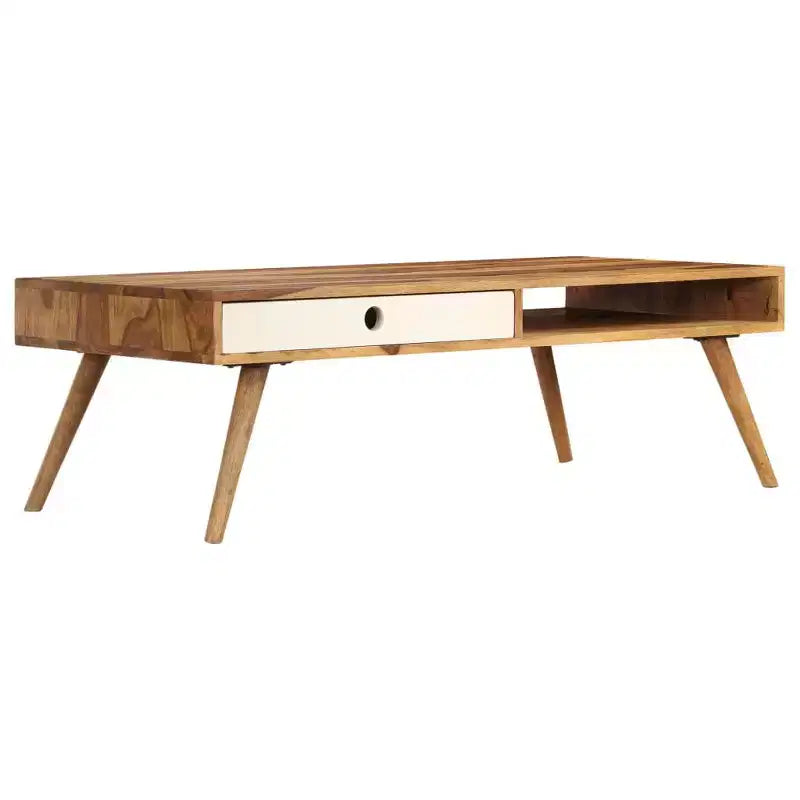 vidaXL Coffee Table 43.3x19.7x13.8 Solid Acacia wood