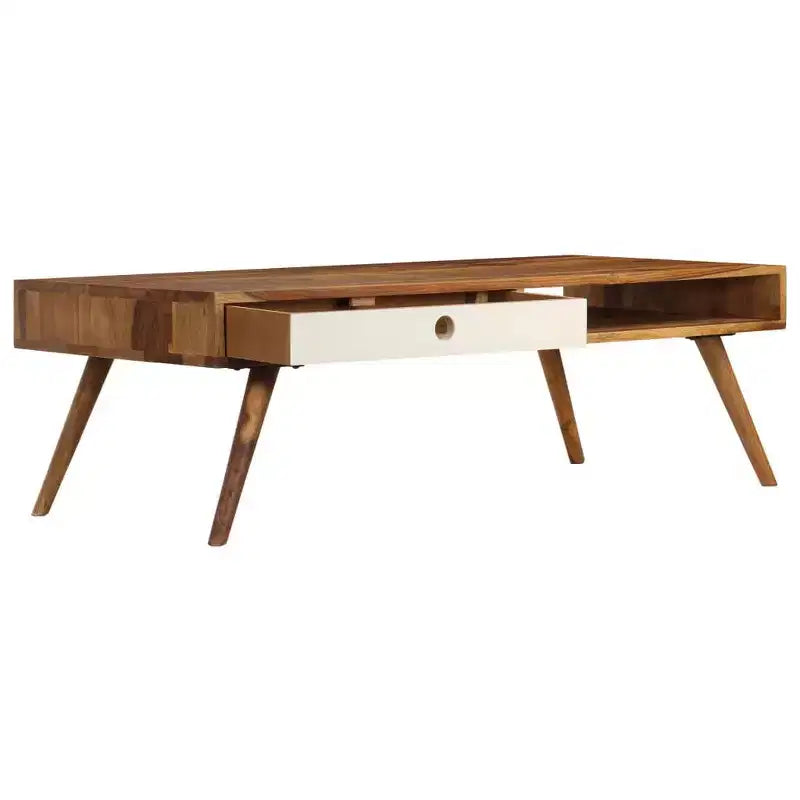 vidaXL Coffee Table 43.3x19.7x13.8 Solid Acacia wood