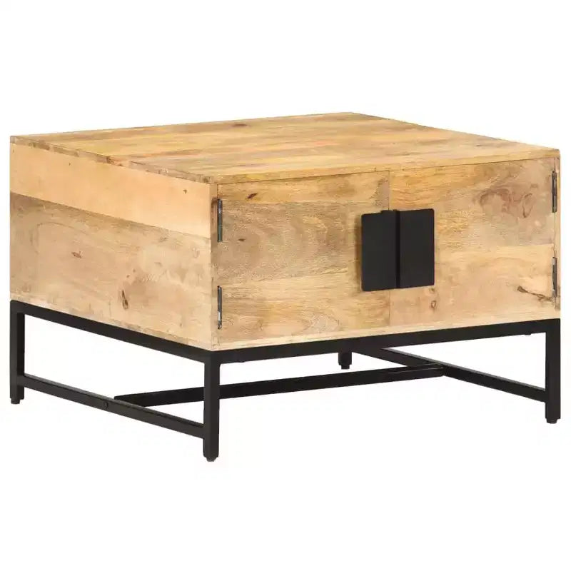 vidaXL Coffee Table Natural wood Solid mango wood, powder-coated iron