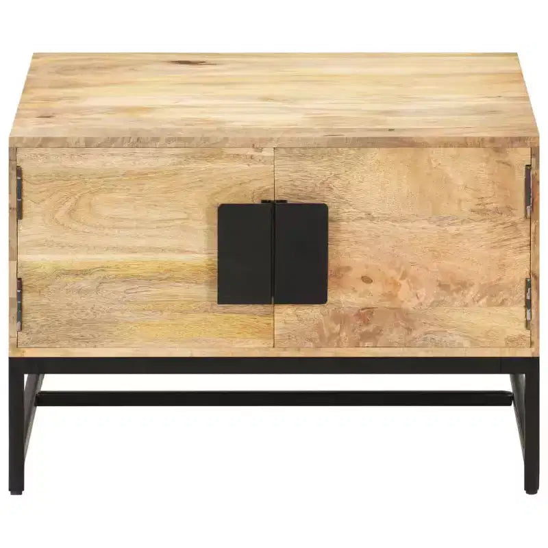 vidaXL Coffee Table Natural wood Solid mango wood, powder-coated iron