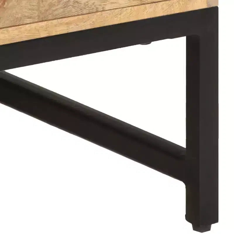 vidaXL Coffee Table Natural wood Solid mango wood, powder-coated iron