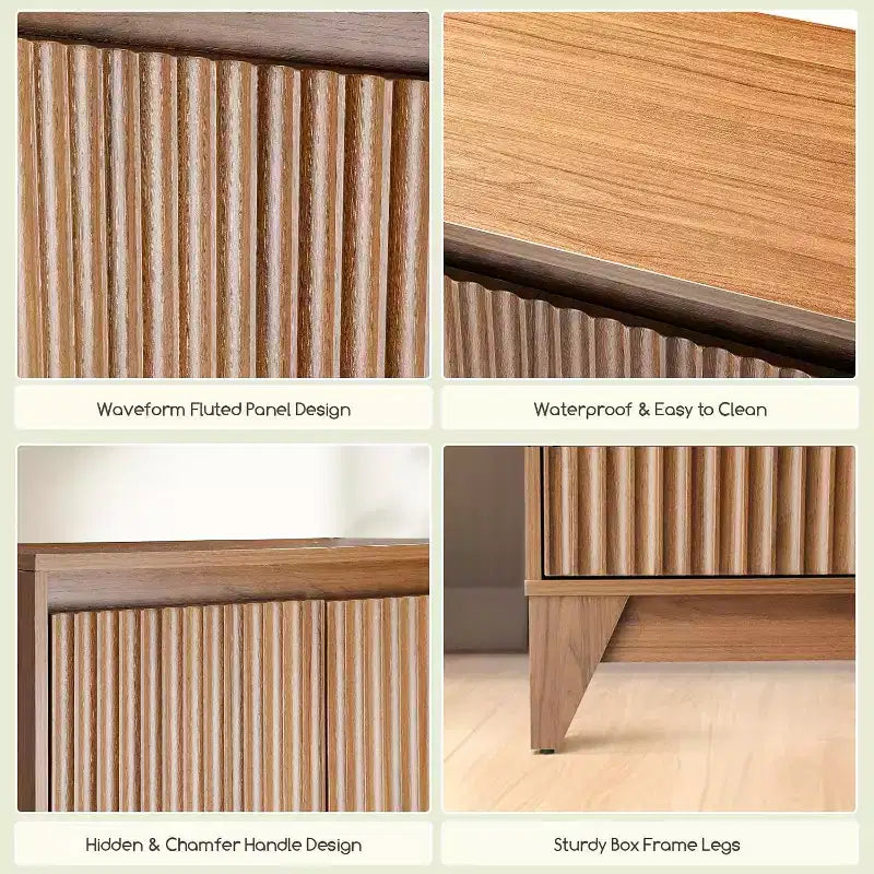 KOLIGEY 32 Tall 2 - Door Accent Cabinet With Adjustable Shelf