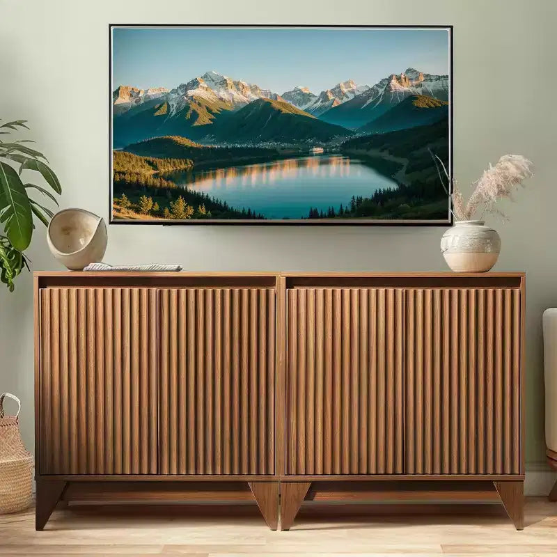 KOLIGEY 32 Tall 2 - Door Accent Cabinet With Adjustable Shelf