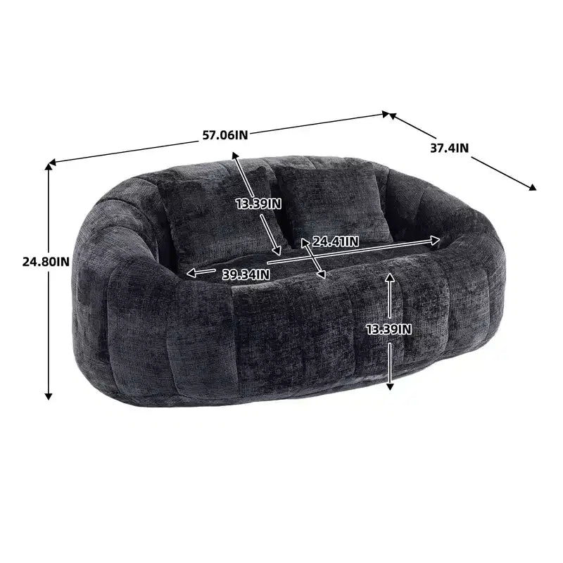 Okak Bean Bag Chair with High Back, Durable Comfy Bean Bag Sofa Lazy Sofa Chair, Accent Floor Soft Lounge Chair for Adults&Kids