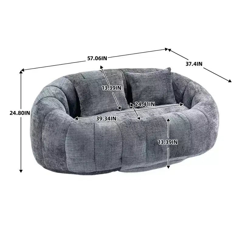 Okak Bean Bag Chair with High Back, Durable Comfy Bean Bag Sofa Lazy Sofa Chair, Accent Floor Soft Lounge Chair for Adults&Kids