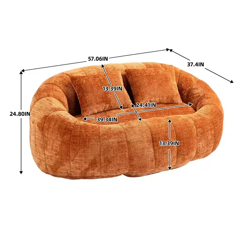 Okak Bean Bag Chair with High Back, Durable Comfy Bean Bag Sofa Lazy Sofa Chair, Accent Floor Soft Lounge Chair for Adults&Kids