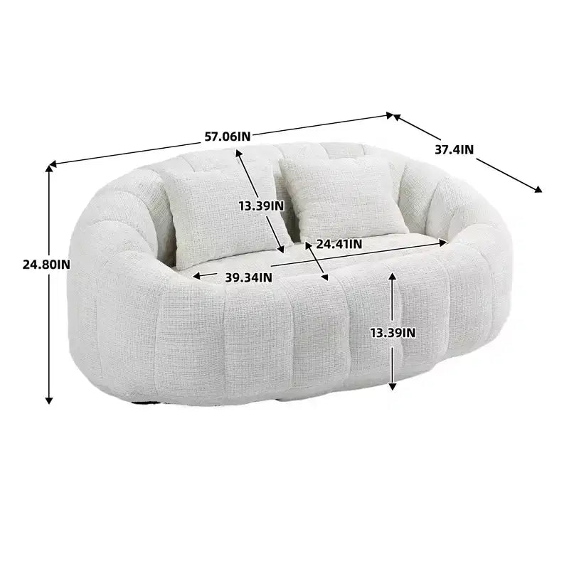 Okak Bean Bag Chair with High Back, Durable Comfy Bean Bag Sofa Lazy Sofa Chair, Accent Floor Soft Lounge Chair for Adults&Kids