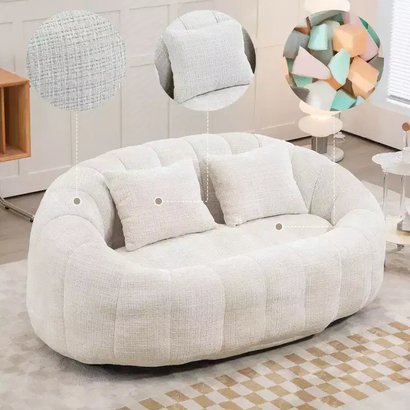 Okak Bean Bag Chair with High Back, Durable Comfy Bean Bag Sofa Lazy Sofa Chair, Accent Floor Soft Lounge Chair for Adults&Kids