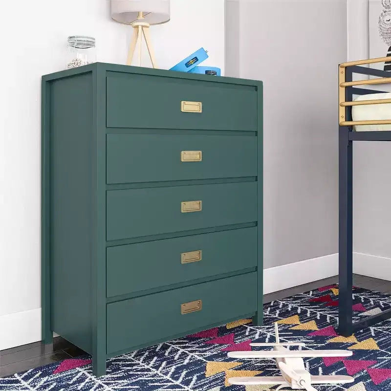 GDFStudio Harper 5-Drawer Manufactured Wood Dresser