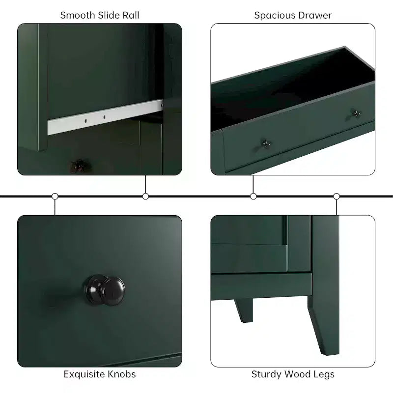 5 Drawer Dresser for Bedroom, Tall Dresser with Deep Drawers & Metal Knobs, Modern Wooden Chests of Drawers