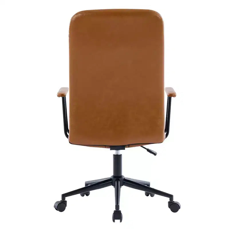 GDFStudio Pira Modern 360 Swivel Faux Leather Upholstered Office Chair with Adjustable Height and Wheels