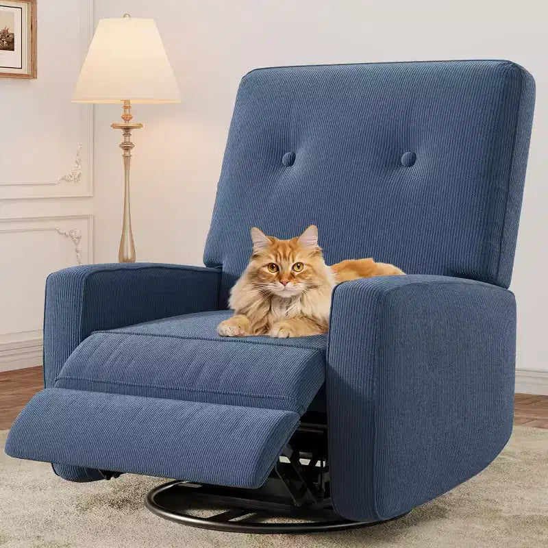 COZONY Swivel Rocker Recliner Chair, 361 Glider Recliner Nursery Chair for Adults, Comfortable Rocking Chair for Living Room, Bedroom & Office