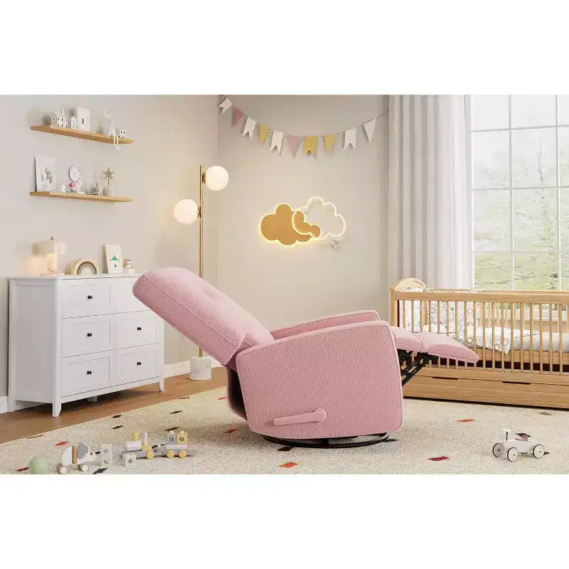 COZONY Swivel Rocker Recliner Chair, 361 Glider Recliner Nursery Chair for Adults, Comfortable Rocking Chair for Living Room, Bedroom & Office
