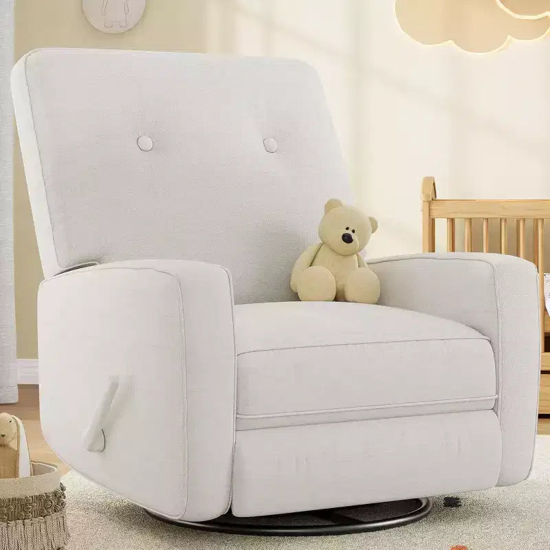 COZONY Swivel Rocker Recliner Chair, 361 Glider Recliner Nursery Chair for Adults, Comfortable Rocking Chair for Living Room, Bedroom & Office