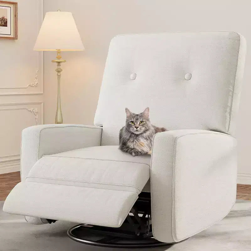 COZONY Swivel Rocker Recliner Chair, 361 Glider Recliner Nursery Chair for Adults, Comfortable Rocking Chair for Living Room, Bedroom & Office