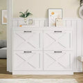 COZONY Entryway Shoe Cabinet with 4 Flip Drawers, Wide Wood Shoe Storage Organizer, Durable Hidden Freestanding Rack for Hallway, Foyer & Entryway