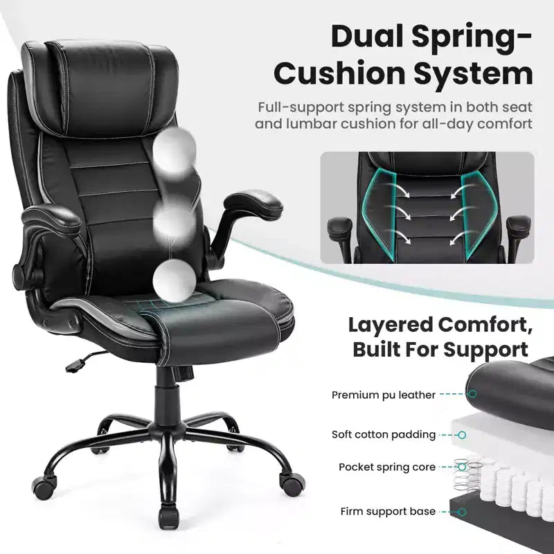 COZONY Ergonomic Office Chair, Adjustable High Back Desk Chair with Headrest and Lumbar Support