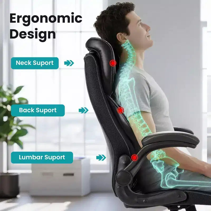COZONY Ergonomic Office Chair, Adjustable High Back Desk Chair with Headrest and Lumbar Support