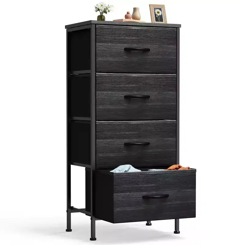 TUYOHW Drawer Tall Dresser with Fabric Storage Drawers,Wide Chest Organizer with Wood Top,Chest of Drawers for Bedroom,Entryway,Nursery,Closet