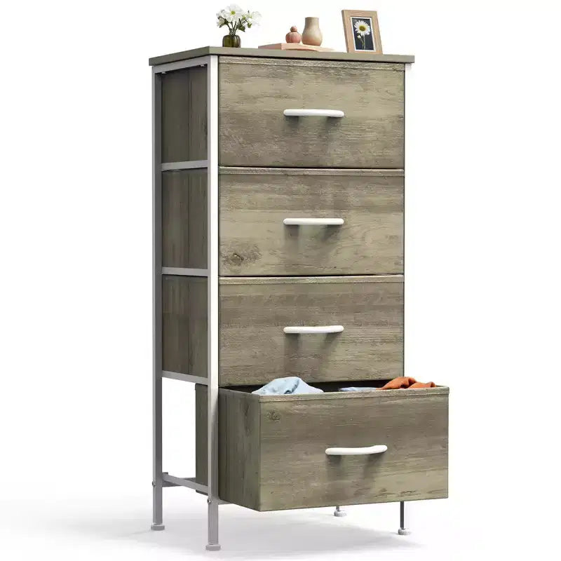 TUYOHW Drawer Tall Dresser with Fabric Storage Drawers,Wide Chest Organizer with Wood Top,Chest of Drawers for Bedroom,Entryway,Nursery,Closet