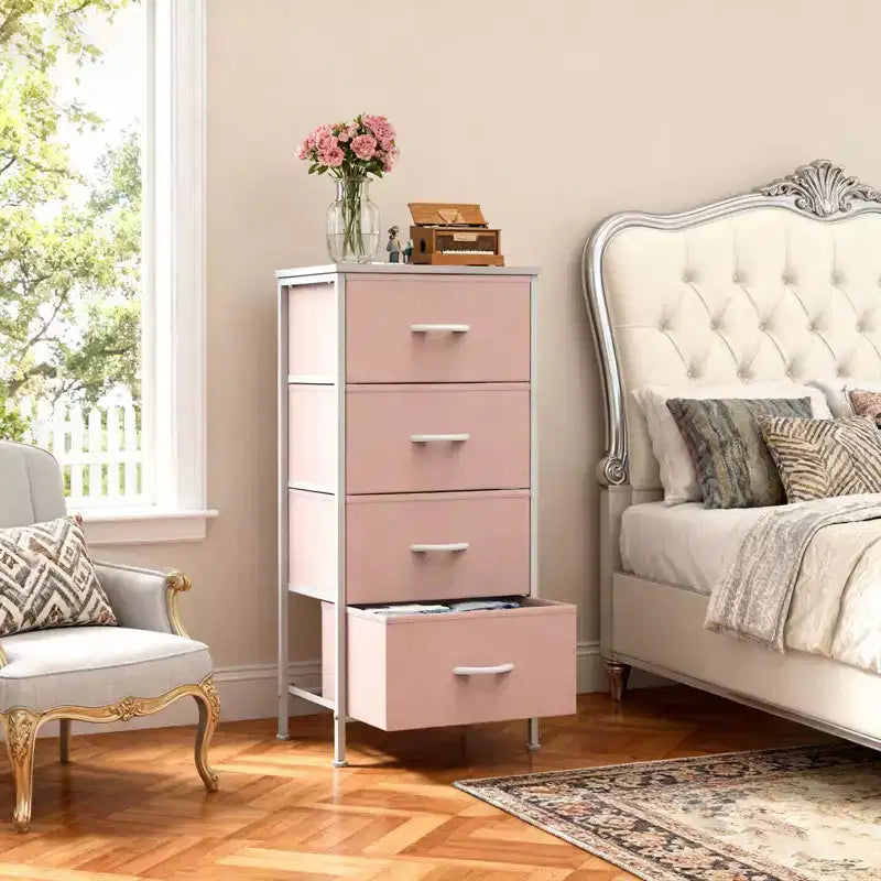 TUYOHW Drawer Tall Dresser with Fabric Storage Drawers,Wide Chest Organizer with Wood Top,Chest of Drawers for Bedroom,Entryway,Nursery,Closet
