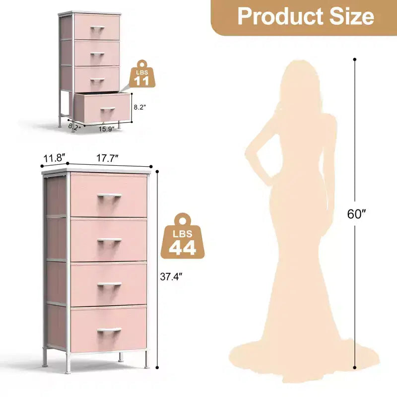 TUYOHW Drawer Tall Dresser with Fabric Storage Drawers,Wide Chest Organizer with Wood Top,Chest of Drawers for Bedroom,Entryway,Nursery,Closet