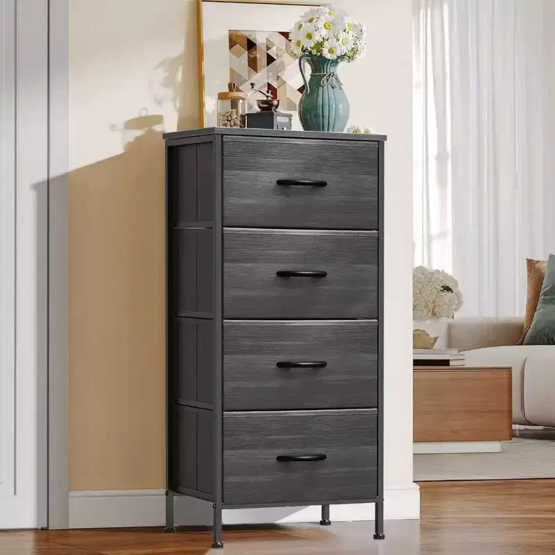 TUYOHW Drawer Tall Dresser with Fabric Storage Drawers,Wide Chest Organizer with Wood Top,Chest of Drawers for Bedroom,Entryway,Nursery,Closet