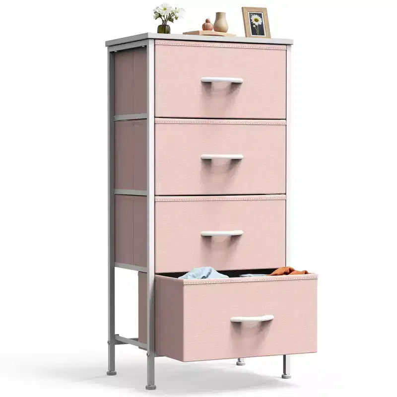 TUYOHW Drawer Tall Dresser with Fabric Storage Drawers,Wide Chest Organizer with Wood Top,Chest of Drawers for Bedroom,Entryway,Nursery,Closet