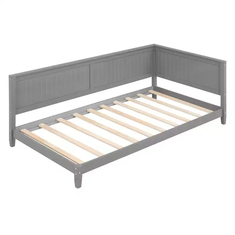 Okak Twin/Full Modern Bed Frame Sofa Bed with Wooden Headboard,Classic Daybed Platform Bed for Bedroom,Kids Room