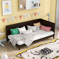 Okak Twin/Full Modern Bed Frame Sofa Bed with Wooden Headboard,Classic Daybed Platform Bed for Bedroom,Kids Room