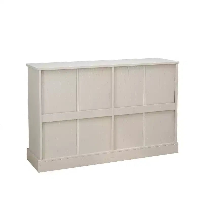 Sideboard Buffet Cabinet, Mid-Century Modern Buffet Cabinet With 2 Storage Drawers And 4 X-Shaped Pattern Doors White