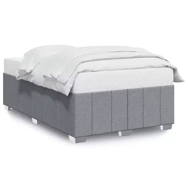 vidaXL Bed FramePolyester, Plywood, Engineered Wood Twin