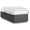 vidaXL Bed FramePolyester, Plywood, Engineered Wood Twin
