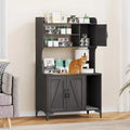 Cat Litter Box Enclosure with Shelves & Doors, Sturdy Wood Hidden Litter Box Furniture, Multi-Functional Cat House Cabinet, Storage Organizer
