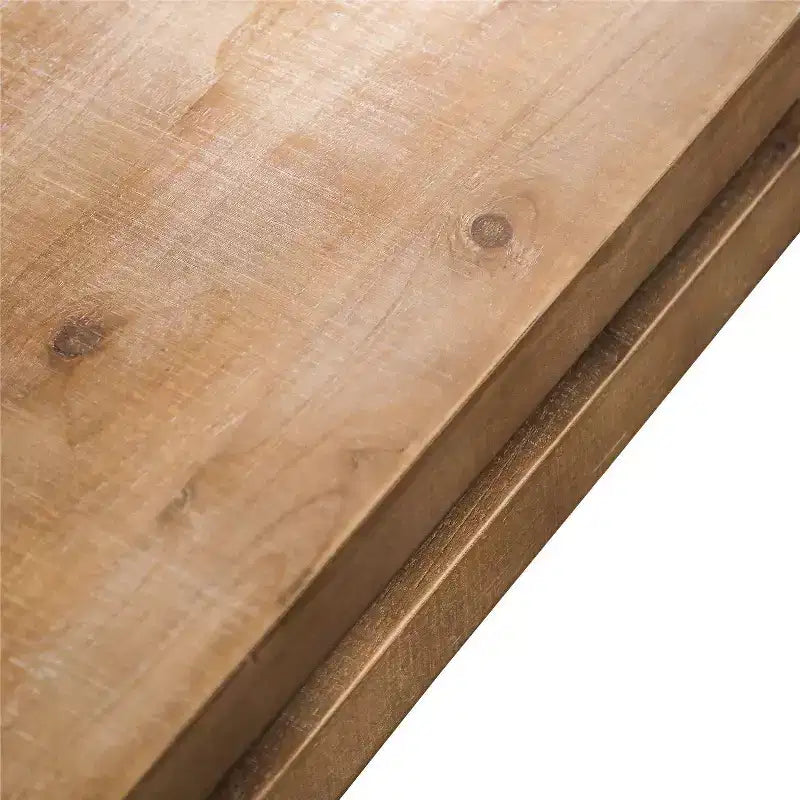 TUYOHW 47.6 Modern Industrial Coffee Table,Wooden Center Table for Living Room,Rectangular Cocktail Table with 2-Tier Floating Top