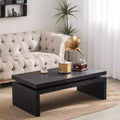 TUYOHW 47.6 Modern Industrial Coffee Table,Wooden Center Table for Living Room,Rectangular Cocktail Table with 2-Tier Floating Top