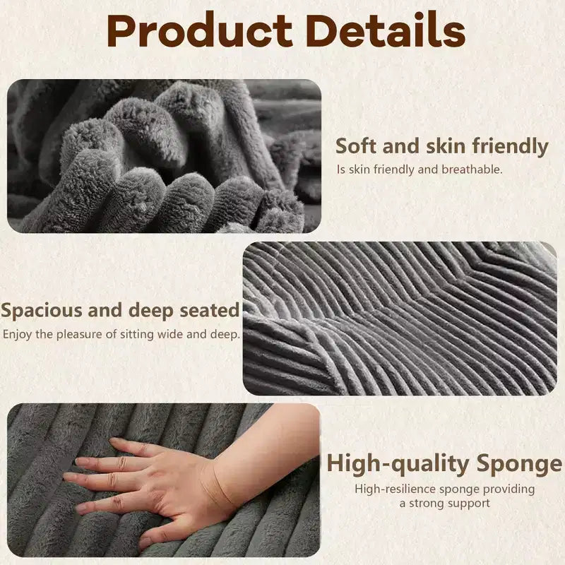 Okak Bean Bag Chair with Memory Foam, Lazy Floor Chair for Adults, Ergonomic Lounge Chair for Bedroom, Living Room