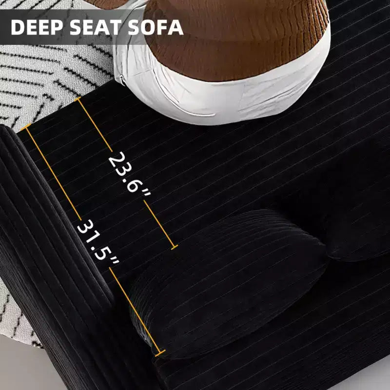 Modular Convertible Sectional Sofa, Deep Seat Couches with Soft Pillows, Modern Cloud Sofa for Living Room, Bedroom, or Apartment-Panipeachy