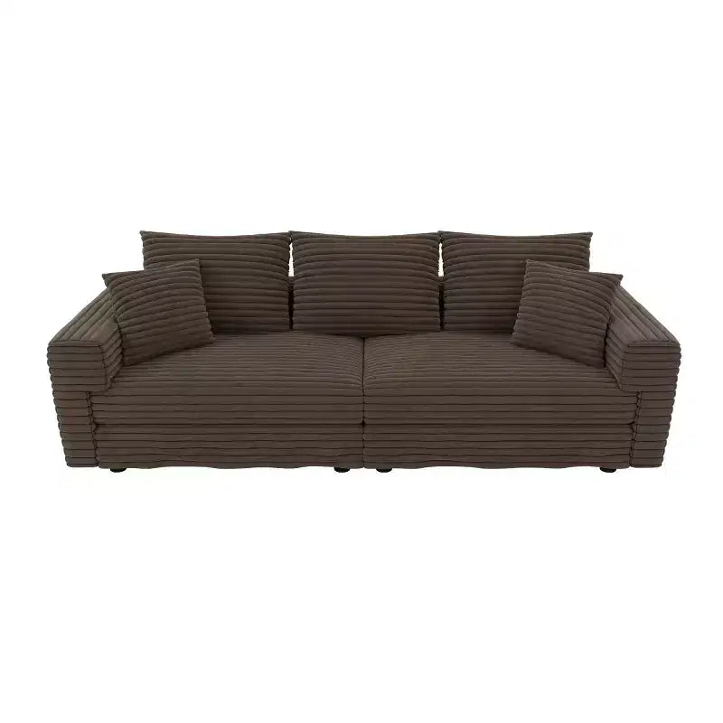 Modular Convertible Sectional Sofa, Deep Seat Couches with Soft Pillows, Modern Cloud Sofa for Living Room, Bedroom, or Apartment-Panipeachy