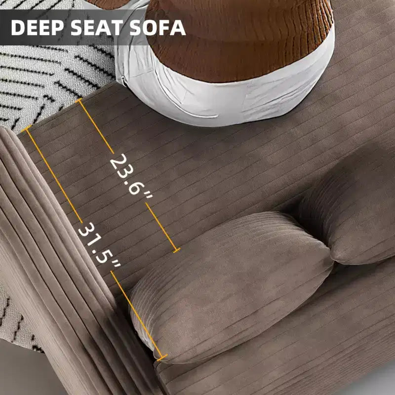 Modular Convertible Sectional Sofa, Deep Seat Couches with Soft Pillows, Modern Cloud Sofa for Living Room, Bedroom, or Apartment-Panipeachy