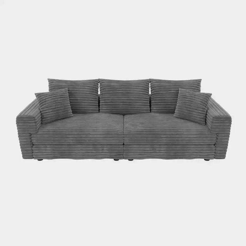 Modular Convertible Sectional Sofa, Deep Seat Couches with Soft Pillows, Modern Cloud Sofa for Living Room, Bedroom, or Apartment-Panipeachy