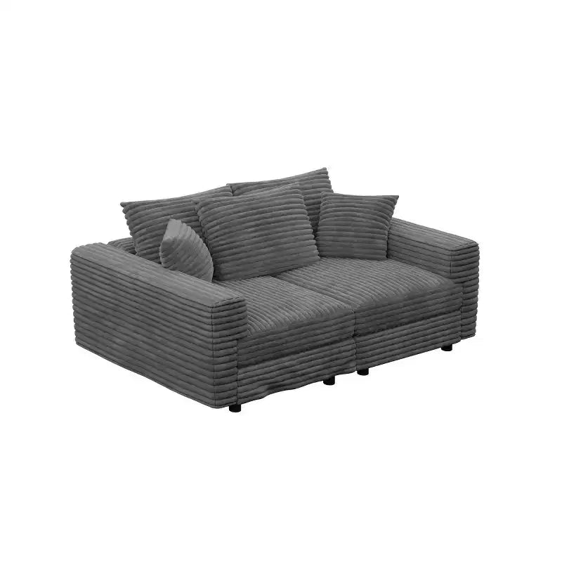 Modular Convertible Sectional Sofa, Deep Seat Couches with Soft Pillows, Modern Cloud Sofa for Living Room, Bedroom, or Apartment-Panipeachy