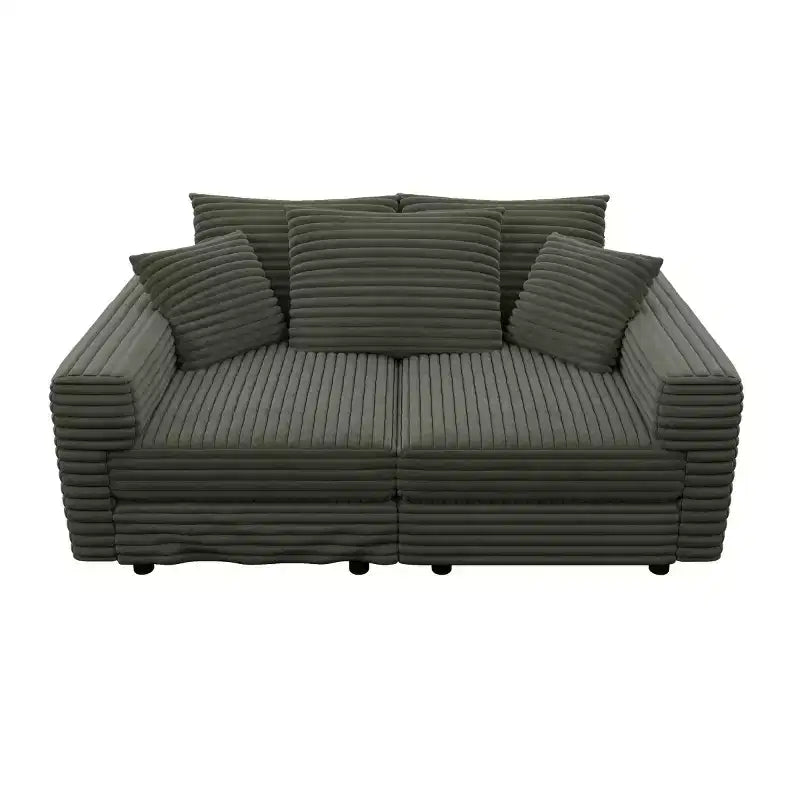 Modular Convertible Sectional Sofa, Deep Seat Couches with Soft Pillows, Modern Cloud Sofa for Living Room, Bedroom, or Apartment-Panipeachy